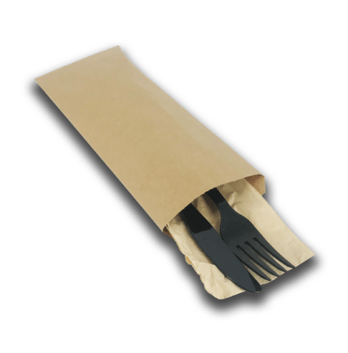 θηκη μαχαιροπιρουνα - χαρτοσακουλα τυροπιτας κραφτ εκτυπωμενη