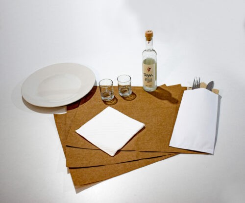 print and unprinted placemats and cultery paper case rebornpack 