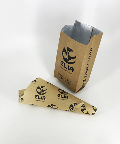 printed REBORN PACK printing paper bag with aluminum